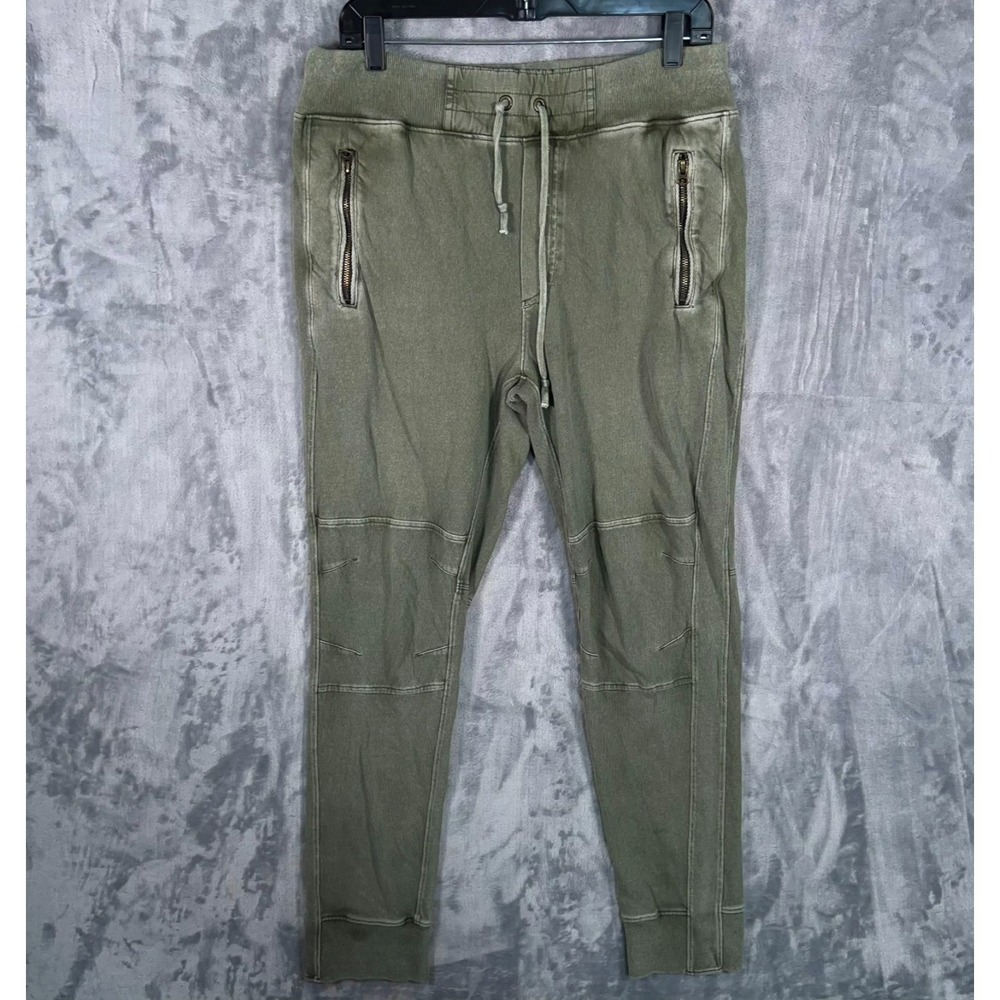 Polo Ralph Lauren Joggers Sweatpants Mens Medium Olive Green Zip Pocket